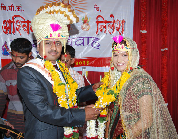 Nilesh Phadtare with his wife Ashwini