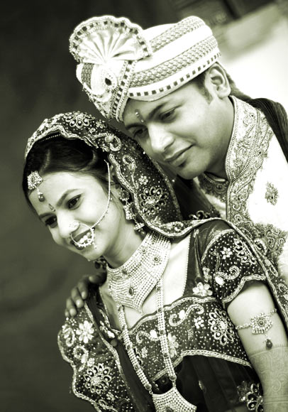 Sumit Kumar with his bride