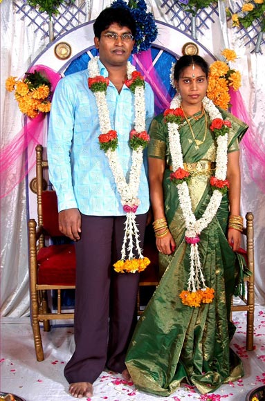 Madhu Dasari with his bride