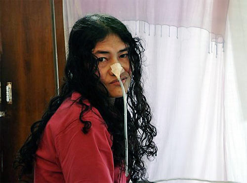 Irom Sharmila in her hospital ward prison