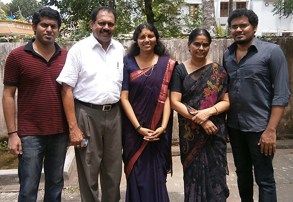Haritha with her parents Chitra and Vijay Kumar and twin brothers Safdheerth and Sasdharsh