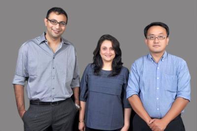 From left: Vivek Jha, Poonam Kanwal and Tenzin Thargay