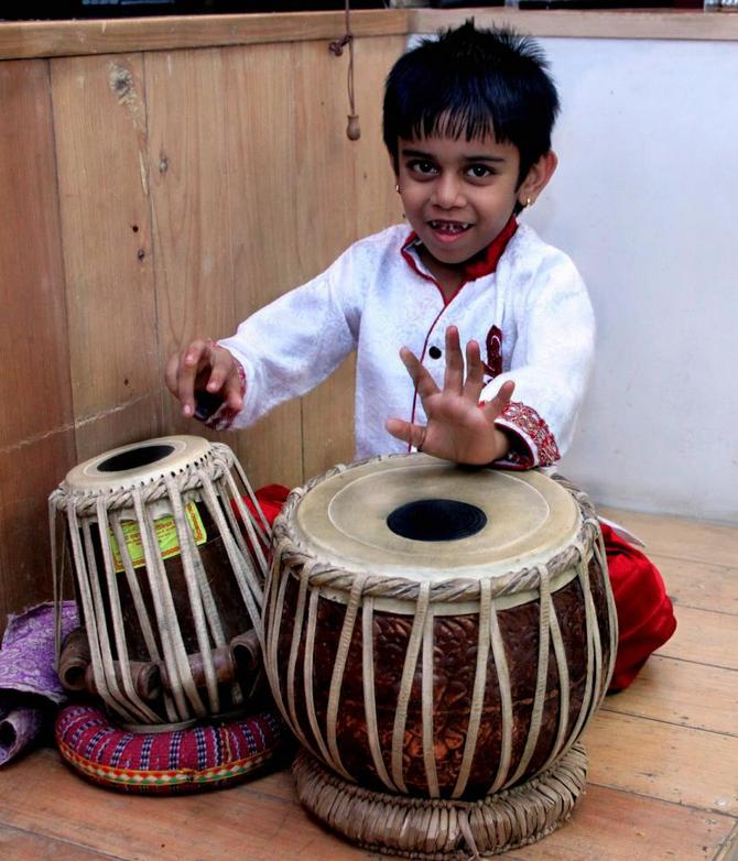 Truptraj Pandya is the world's youngest tabla player.
