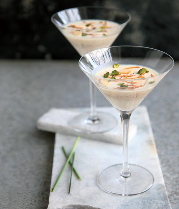 Lemongrass panna cotta kheer