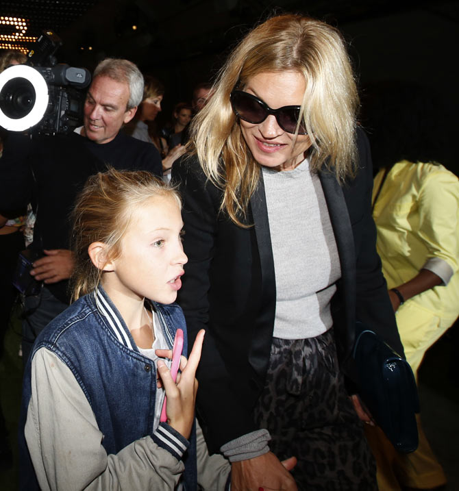 Kate Moss with daughter Lila Grace.