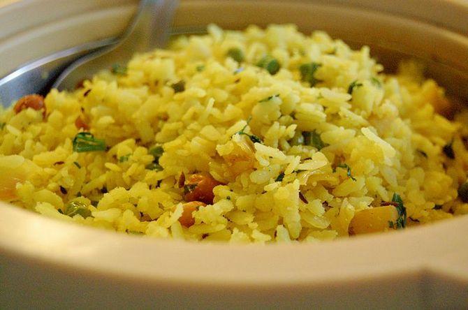 A version of the Poha, an easy-to-make breakfast dish