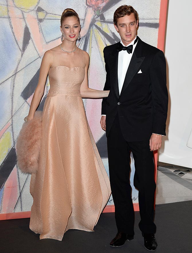 Beatrice Borromeo and Pierre Casiraghi attend the Rose Ball 2014 in aid of the Princess Grace Foundation at Sporting Monte-Carlo on March 29, 2014 in Monte-Carlo, Monaco.