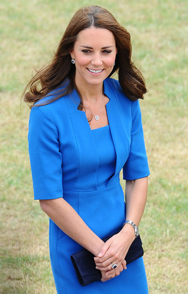 Catherine, Duchess Of Cambridge visits the Tower of London's Ceramic Poppy Field at The Tower Of London on August 5, 2014 in London, England.