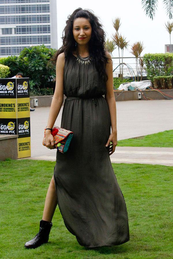 Simran Sethi at Lakme Fashion Week Winter/ Festive 2014.