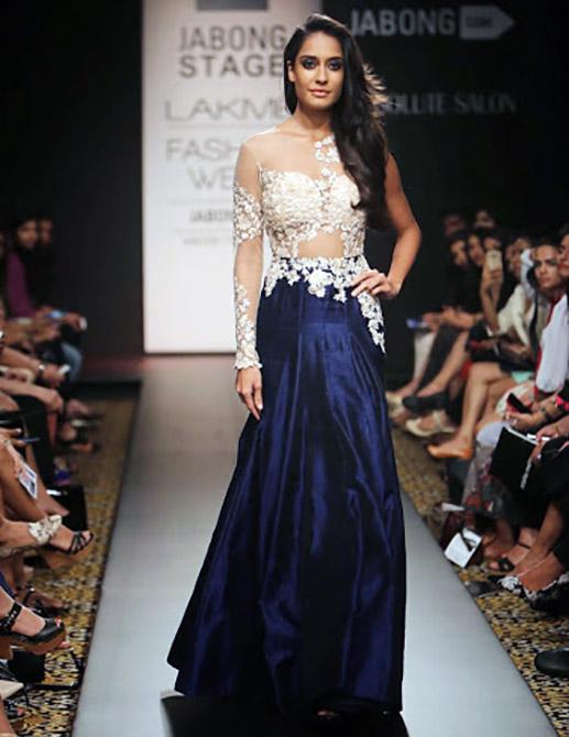 Lisa Haydon in a Ridhi Mehra creation.