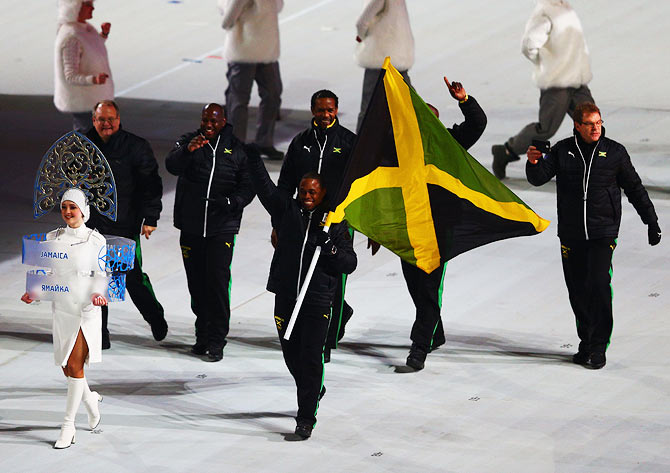 Jamaican athletes at the opening of the Sochi Winter Olympics in Russia. In 2006, Time magazine called Jamaica the most homophobic nation on earth. (Photograph used for representational purposes only.)