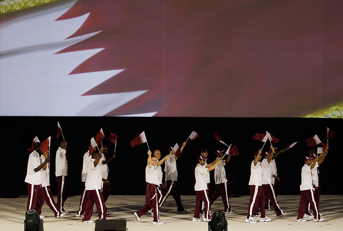 Qatar athletes during the opening ceremony of the first GCC Games. (Photograph used for representational purposes only.)
