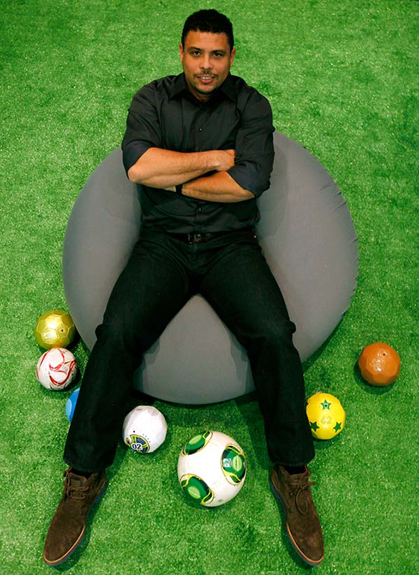 Ronaldo, former Brazilian soccer player and member of the FIFA Local Organizing Committee, poses before an interview with Reuters in Sao Paulo May 23, 2014.