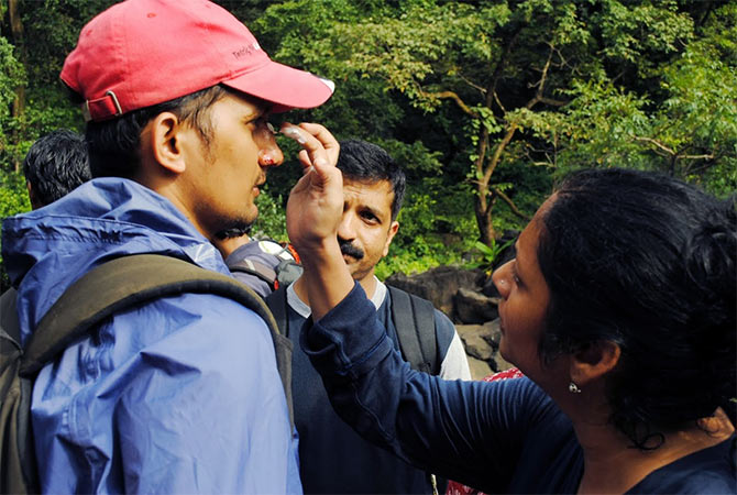 Trekker's nose gets first aid