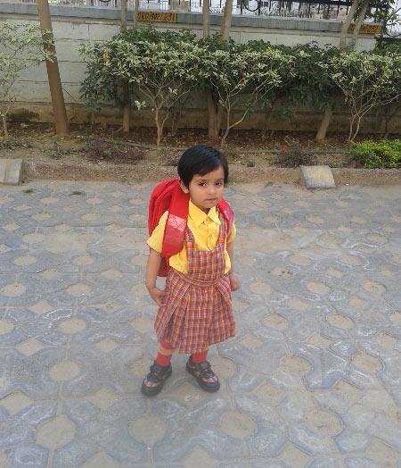 First day at school: Tiny tots in uniform