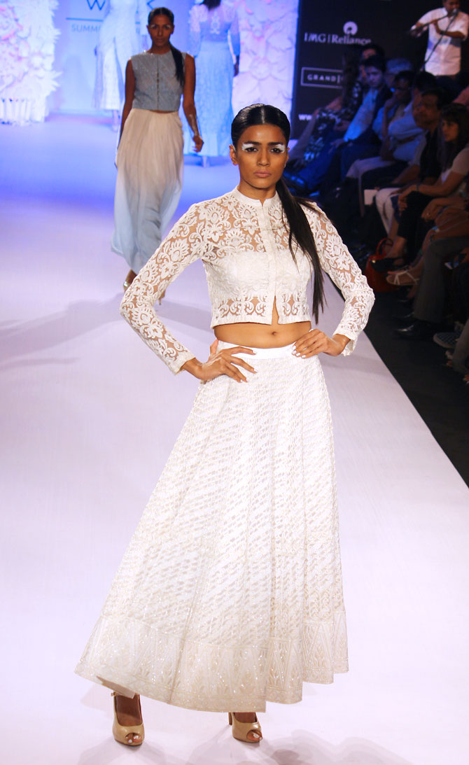 A model in a Anita Dongre creation