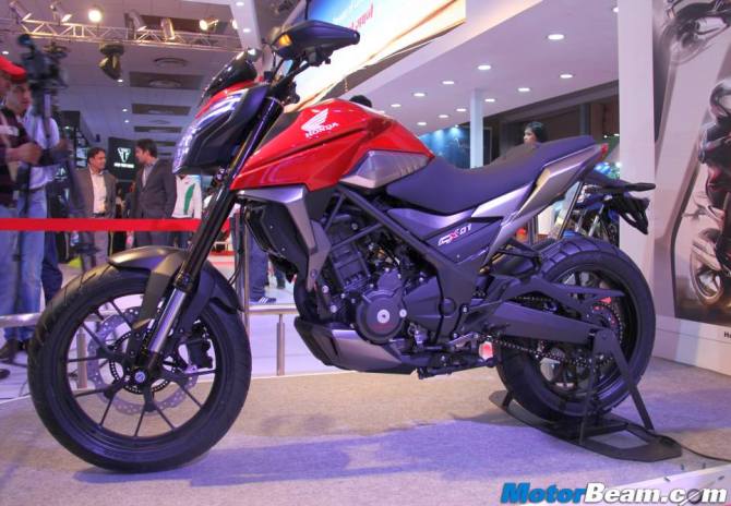 Honda's concept bike CX-01 was unveiled at the AutoExpo 2014 in New Delhi