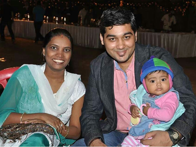 Kiran Parmar with wife Pratibha and daughter Yashhi