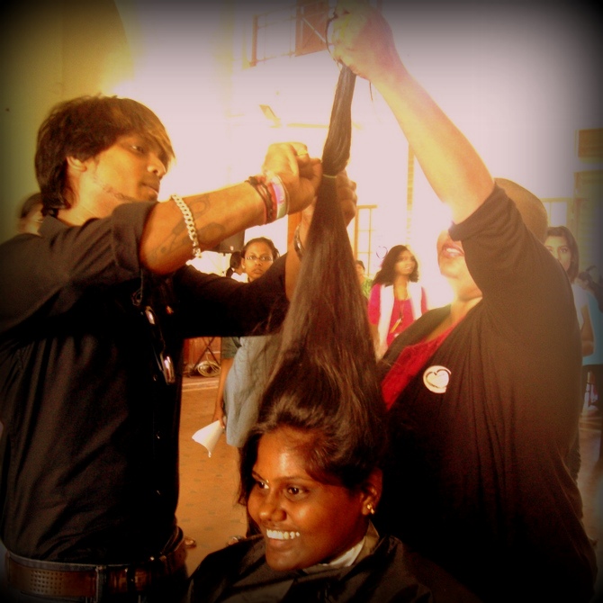 Locks of love for cancer patients - Rediff Getahead