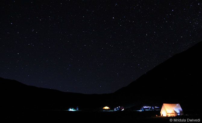 A view of the Himalayan night sky at Batal