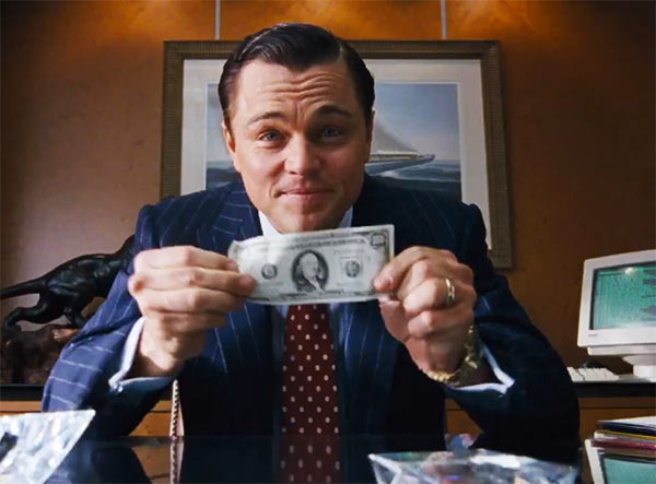 A still from the film The Wolf of Wall Street