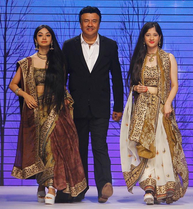 Anu Malik with his daughters Ada and Anmol Malik