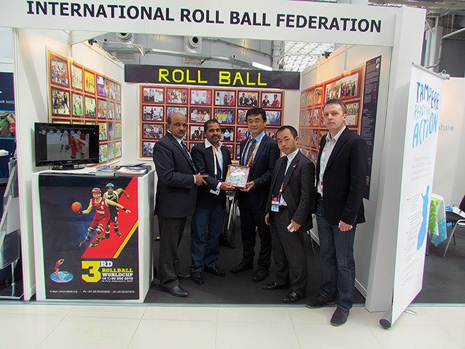 Raju Dabhade at the International Roll Ball Federation in Japan