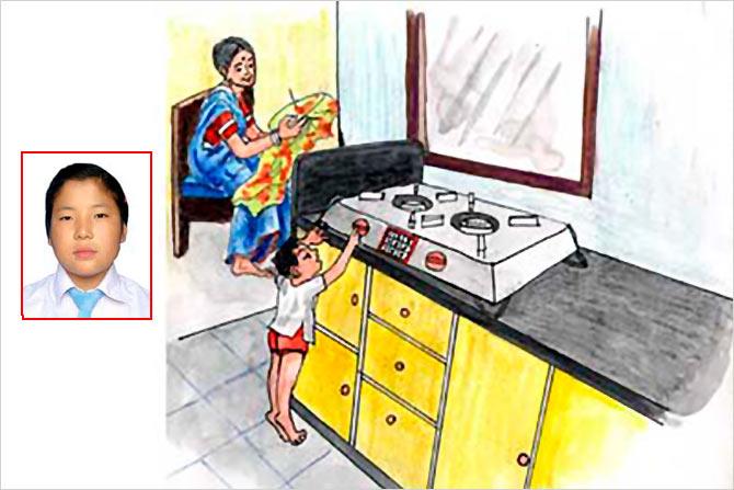 Passcode based locking system in gas stove