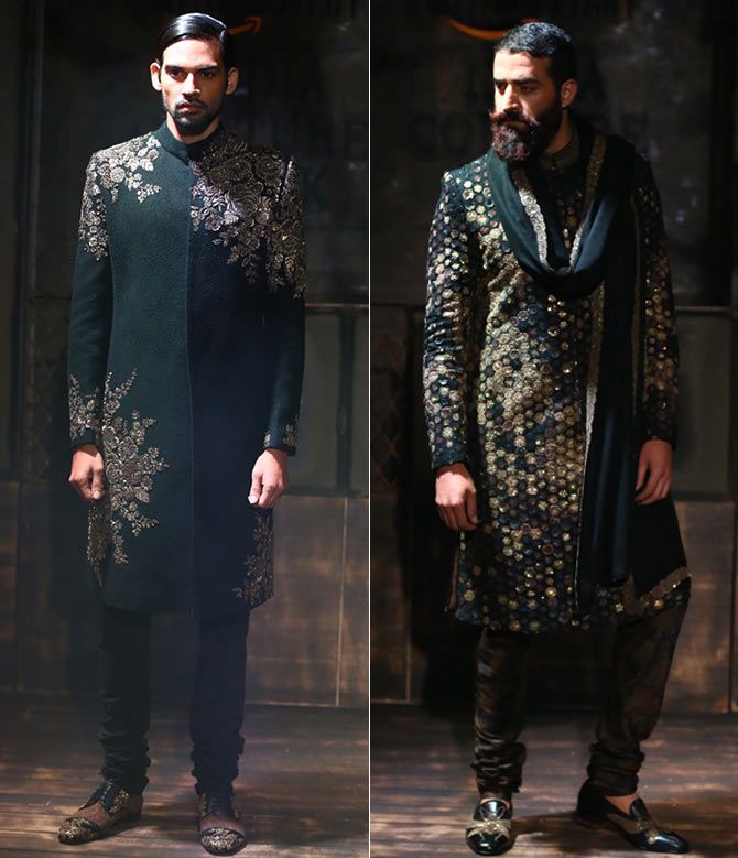 Models display outfits from Sabyasachi Mukherjee's collection