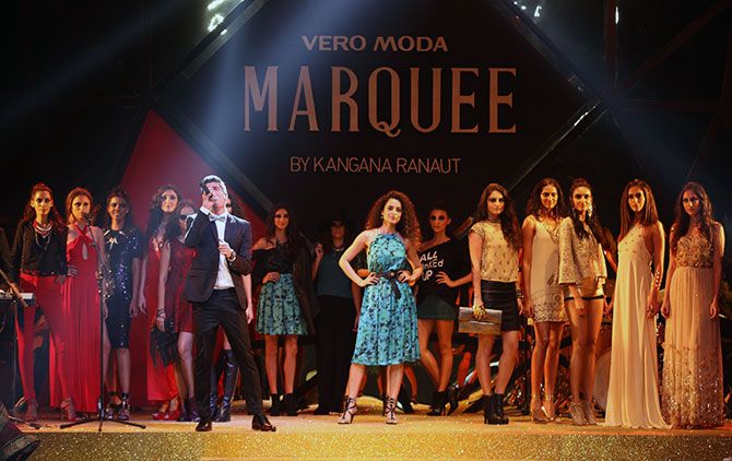 Kangana Ranaut with her models