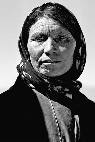 Peasant woman in Shey, Ladakh, 1995, film image