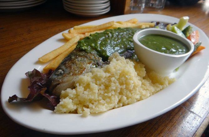 Pan Grilled Trout at Drifter's Cafe, Manali