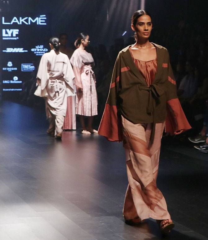 Diming's creation worn by model Soni Kaur.