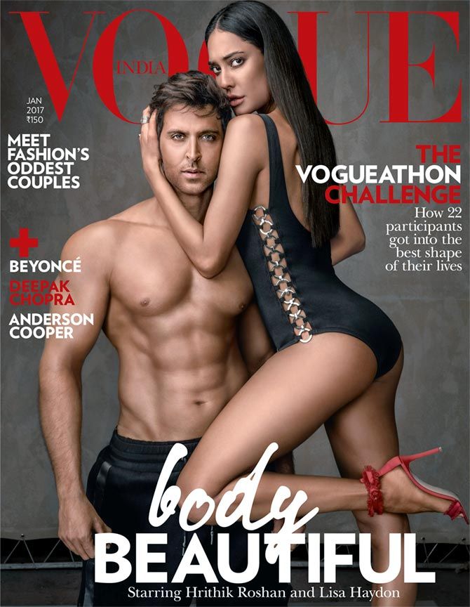 Hrithik and Lisa on Vogue India cover