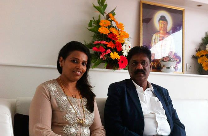 Raja Nayak with wife Anita