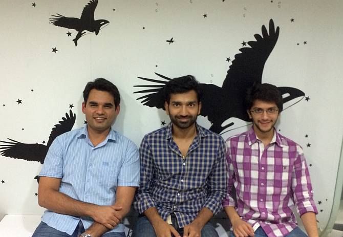 From left: UrbanClap co-founders Abhiraj Bhal, Varun Khaitan and Raghav Chandra