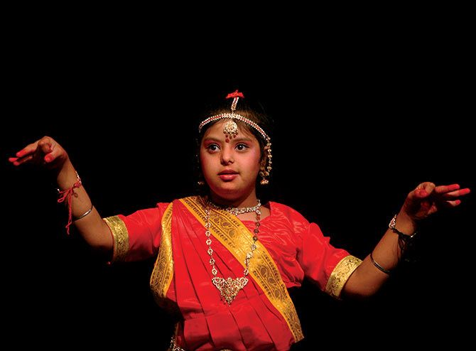 An autistic child's dance performance in Mumbai.