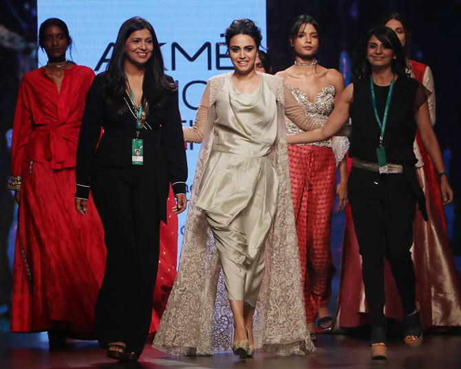 Monica Shah and Karishma Swali collection at Lakme Fashion Week 2017