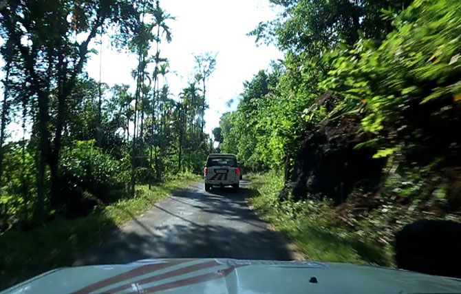 Driving in picturesque Meghalaya
