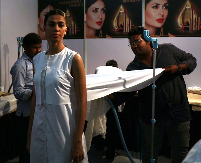 Backstage at lakme