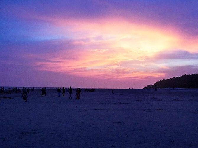 Bakkhali sea beach, West Bengal