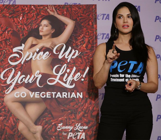 Sunny Leone endorses vegetarianism