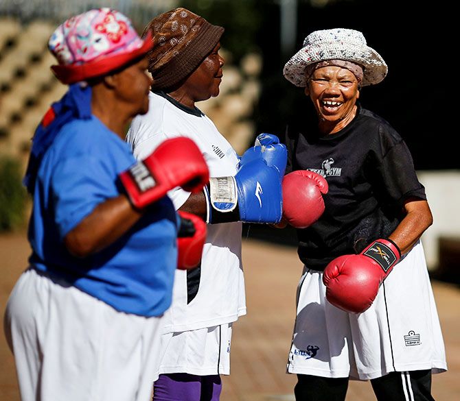 Boxing grannies