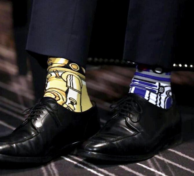 Justin Trudeau Star Wars socks