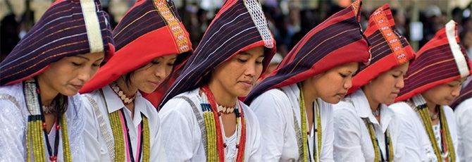 Tribal girls performing. Photograph: Courtesy Arunachal Tourism.