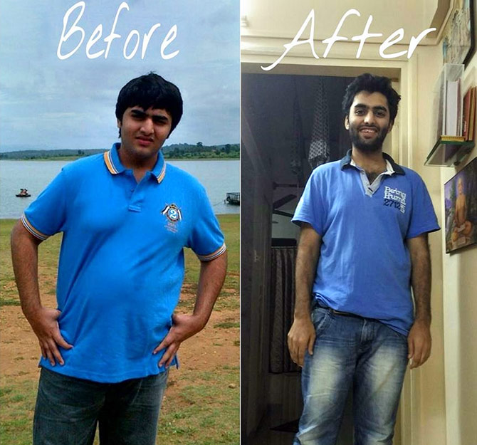 Jay Talsania before and after losing weight