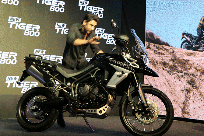 Amit Sadh at Triumph Tiger 800 bike launch