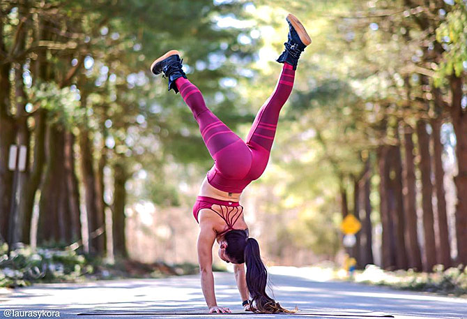 The Yoga Teacher Who Makes The Handstand Look Sexy Get Ahead