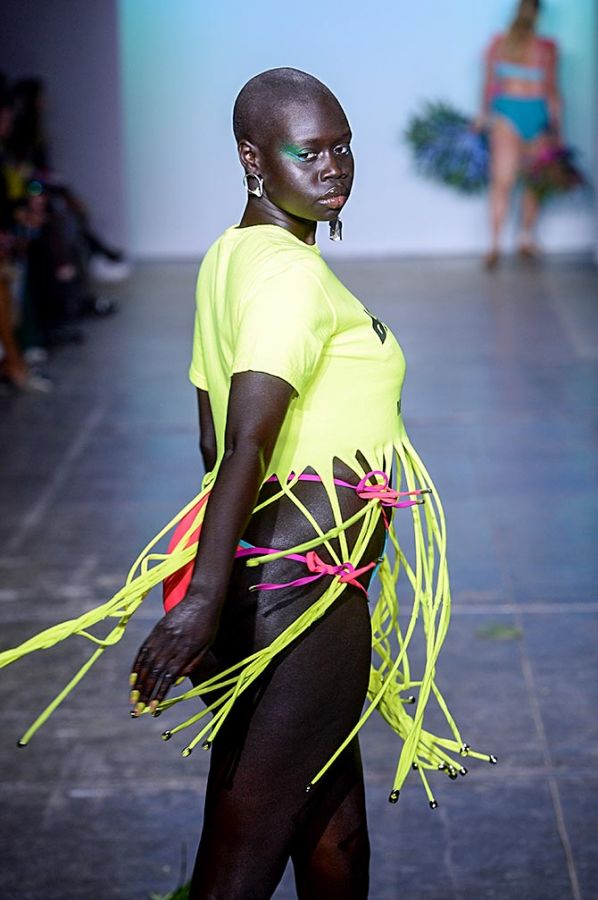 Models at Chromat show in New York Fashion Week
