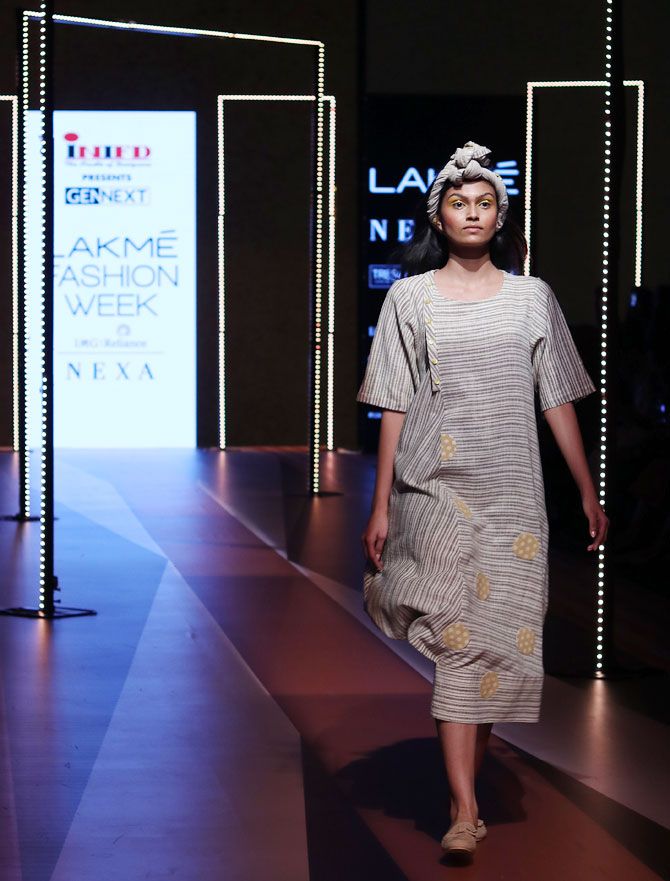 A model in Madhumita Nath's collection at LFW Summer/Resort 2019